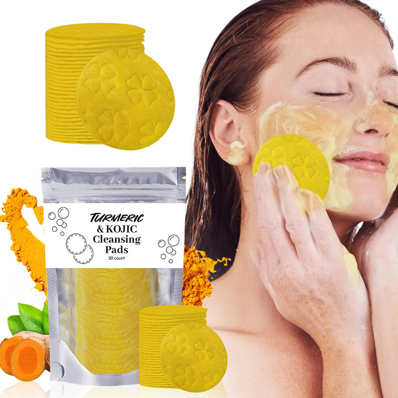 Turmeric Cleansing Pads – Exfoliating Facial Sponges for Pores & Oil Control