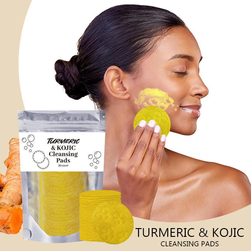 Turmeric Cleansing Pads – Exfoliating Facial Sponges for Pores & Oil Control
