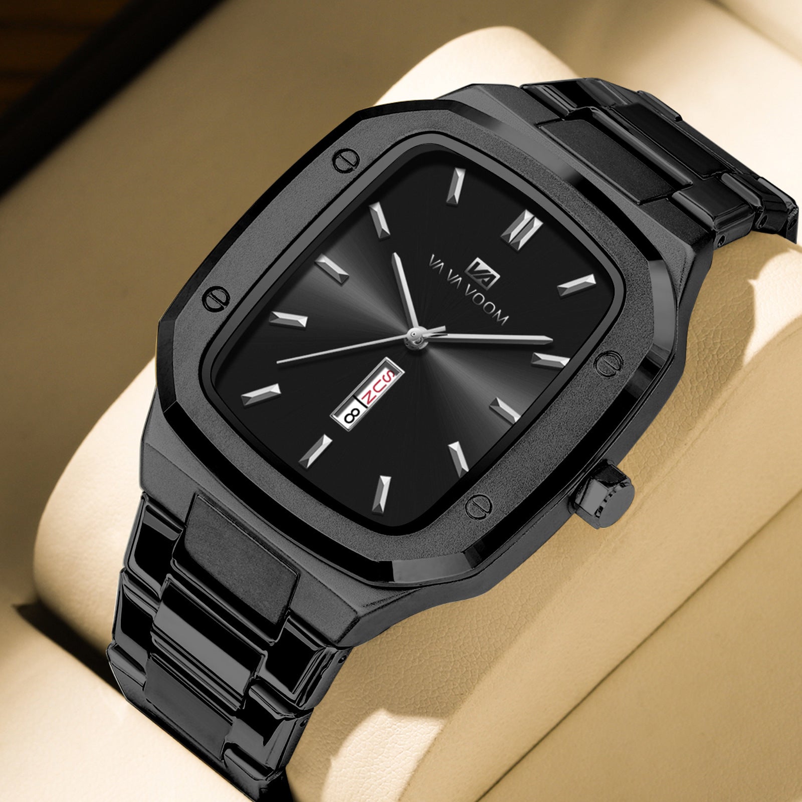 Business Style Dual Date Men’s Steel Watch
