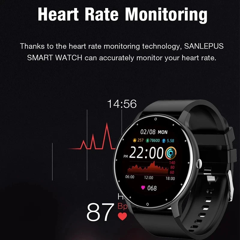 LIGE 2026 Fitness Smart Watch – Waterproof Heart Rate Tracker for Men & Women