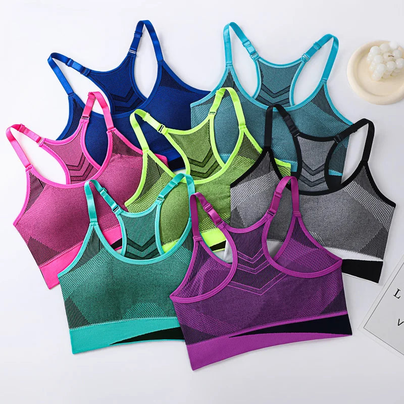 Women Breathable Padded Sports Bra – Shockproof Gym Yoga Bra