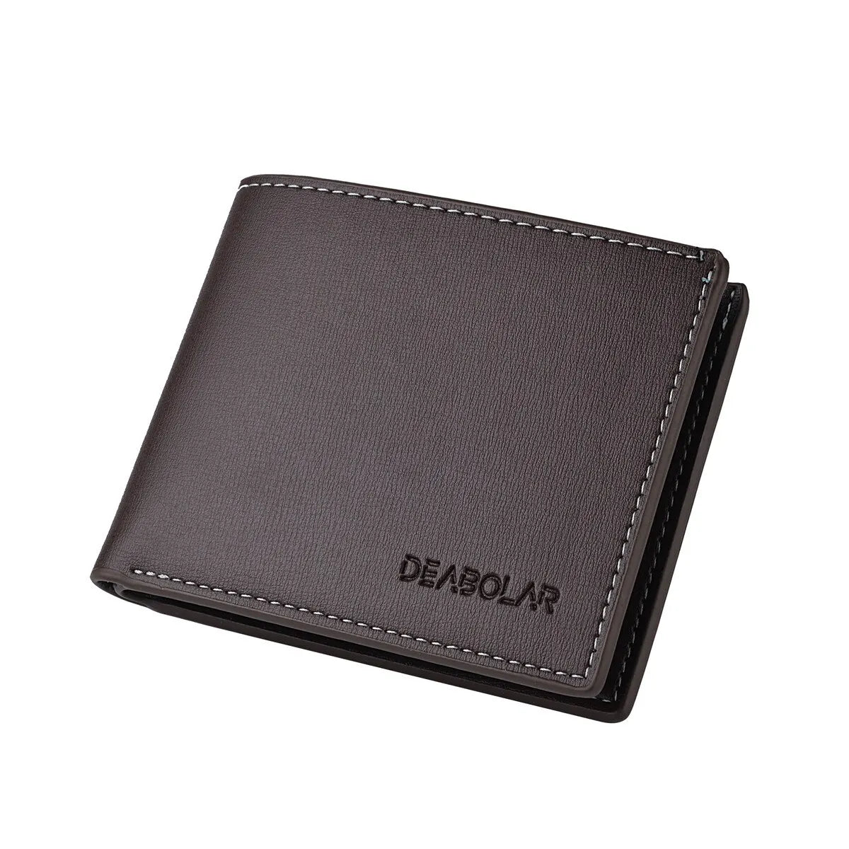 Men’s PU Leather Short Wallet – Slim Fold Credit Card Holder
