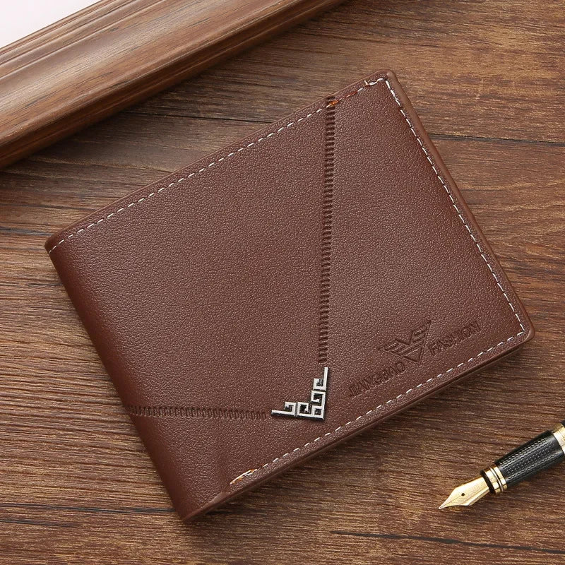 Men’s Casual Leather Wallet – Slim Bifold Card & ID Holder