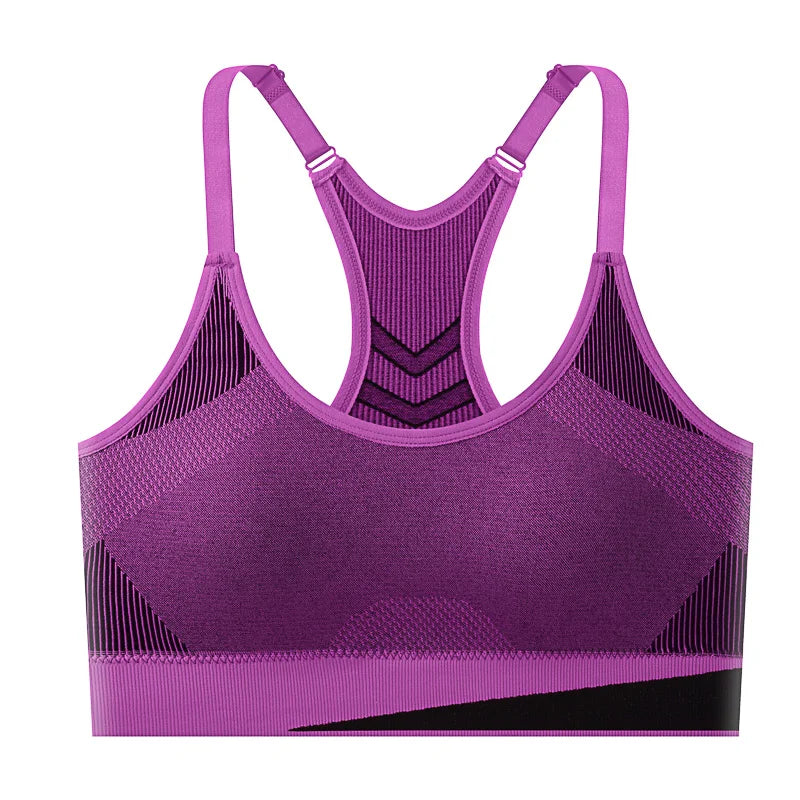 Women Breathable Padded Sports Bra – Shockproof Gym Yoga Bra