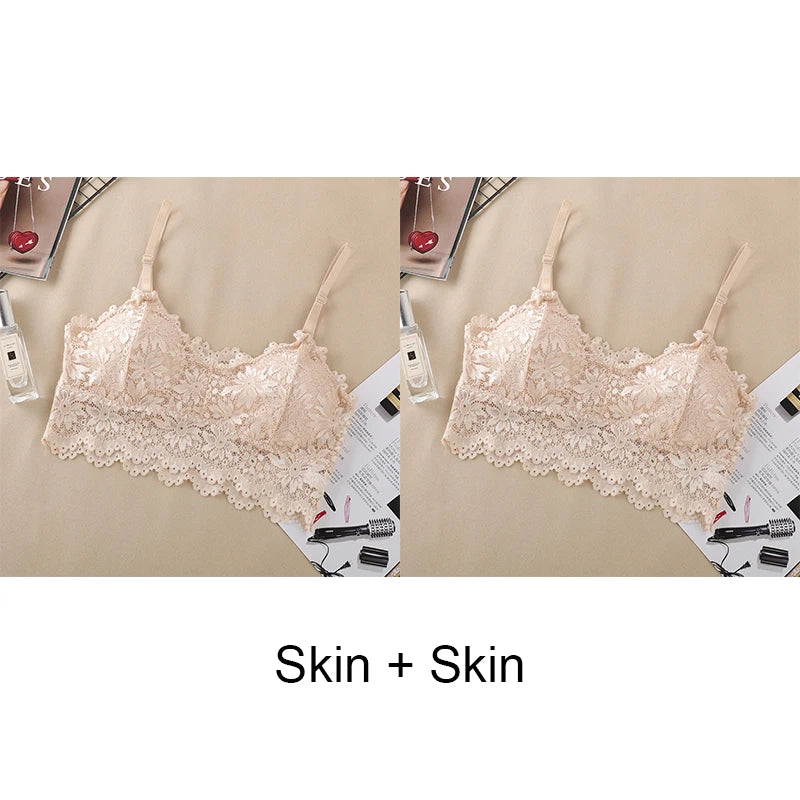 Women’s Push Up Lace Bra – Seamless Sexy Tube Top Lingerie