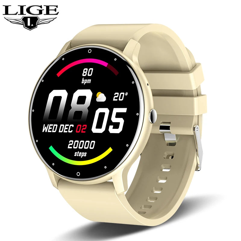 LIGE Bluetooth Call Smart Watch – Full Touch Waterproof Fitness Tracker for Android & iOS