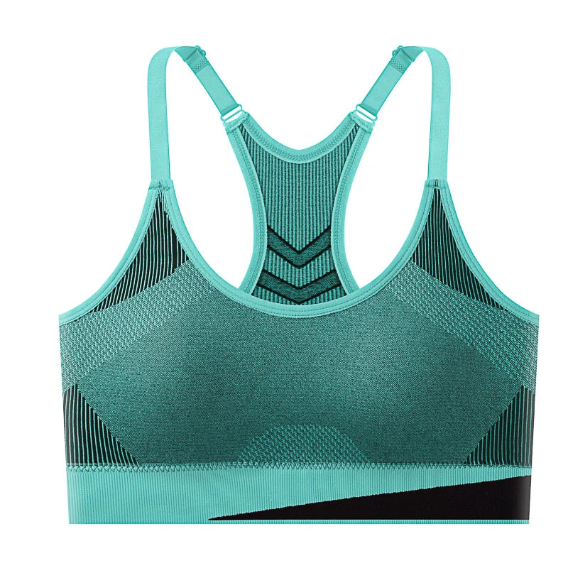 Women Breathable Padded Sports Bra – Shockproof Gym Yoga Bra