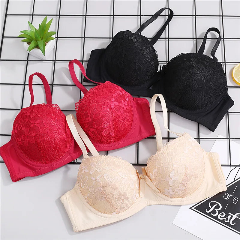 Women Lace Push Up Bra – Underwire Adjustable Lingerie