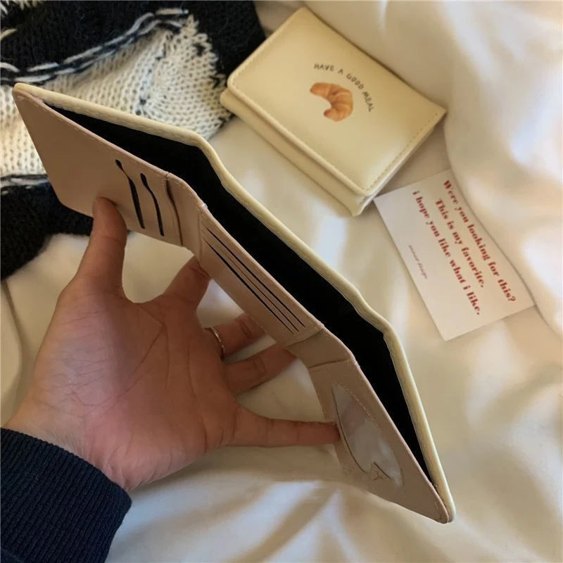 Korean Butter Toast Wallet – Cute Milk Yellow Coin Purse for Women