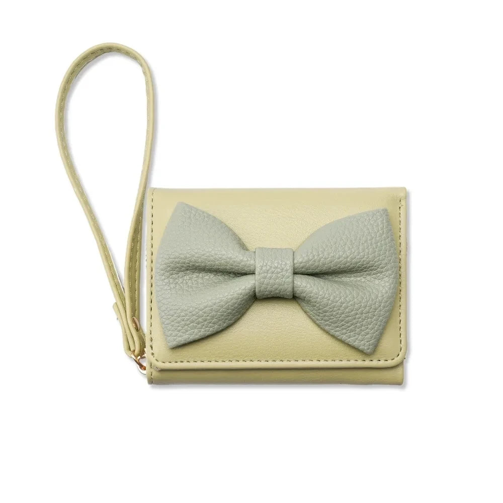 Cute Bow Mini Wallet – Small Tri-Fold Card Holder for Girls