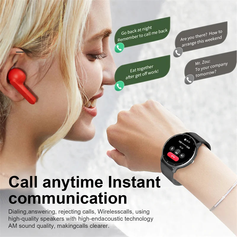 LIGE Bluetooth Call Smart Watch – Full Touch Waterproof Fitness Tracker for Android & iOS