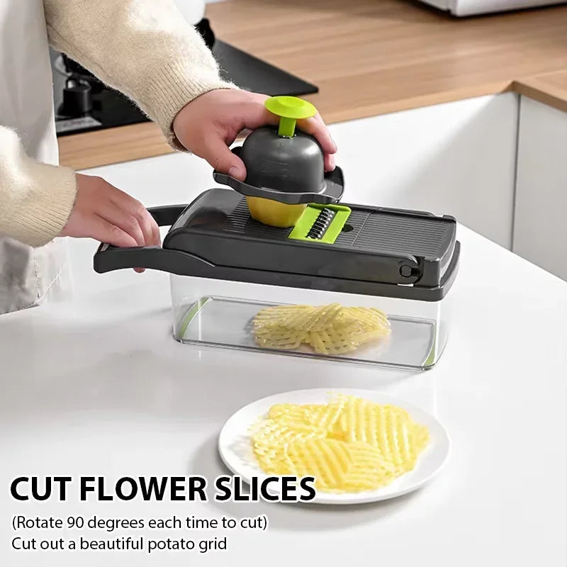 5-in-1 Vegetable Cutter – Multifunctional Kitchen Slicer, Chopper & Grater