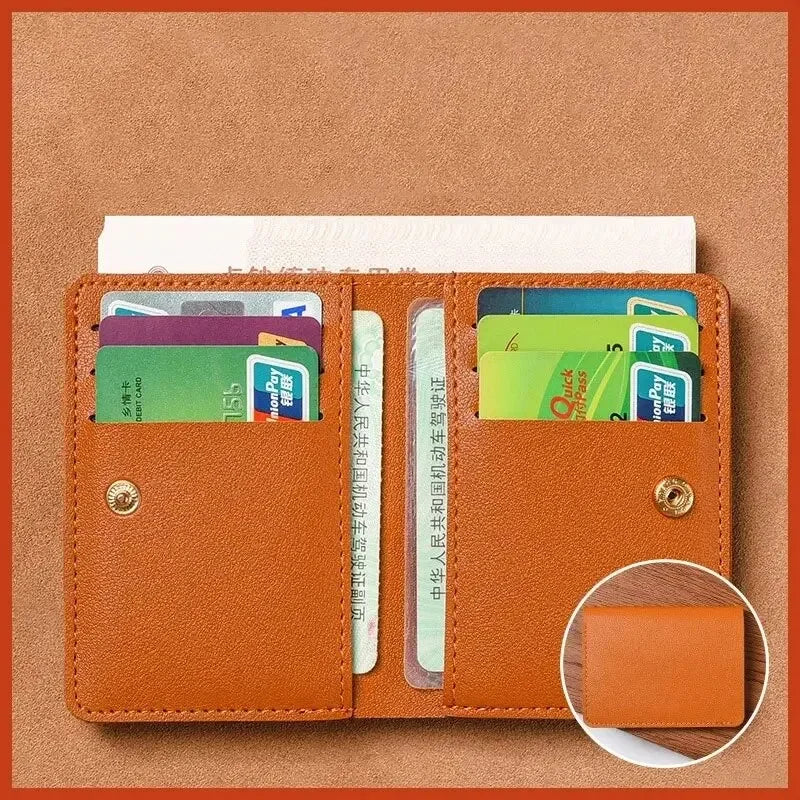 Ultra Thin Leather Wallet – Small Credit Card & Coin Purse for Men & Women