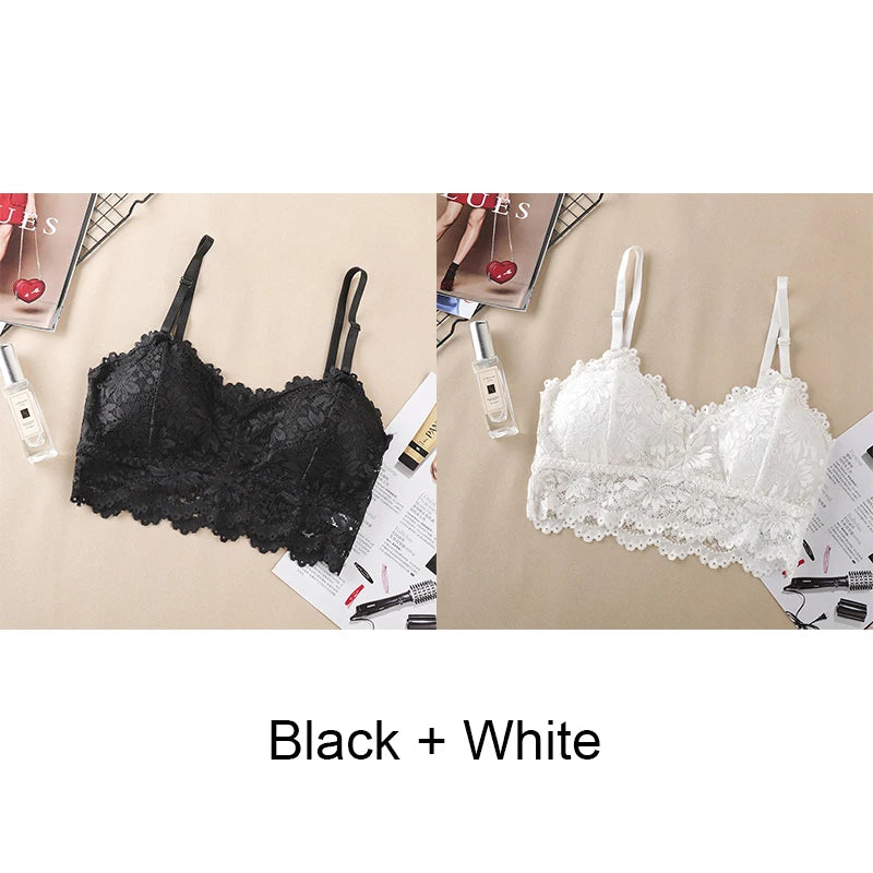 Women’s Push Up Lace Bra – Seamless Sexy Tube Top Lingerie