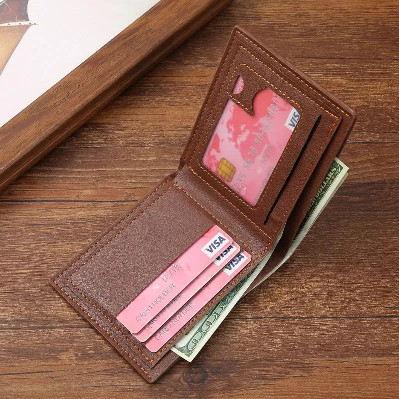 Men’s Leather Bifold Wallet – Slim Card & ID Holder