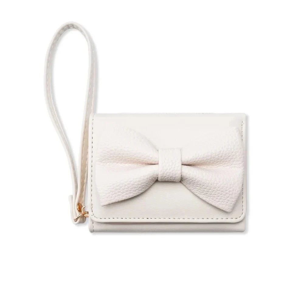 Cute Bow Mini Wallet – Small Tri-Fold Card Holder for Girls