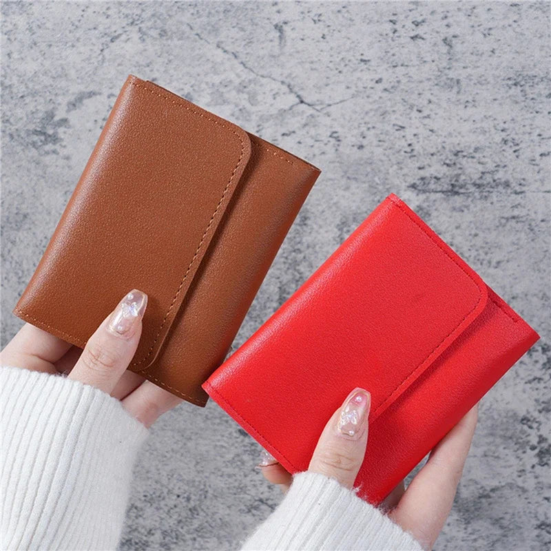 Women Short Wallet – Cute PU Leather Coin Purse Card Holder