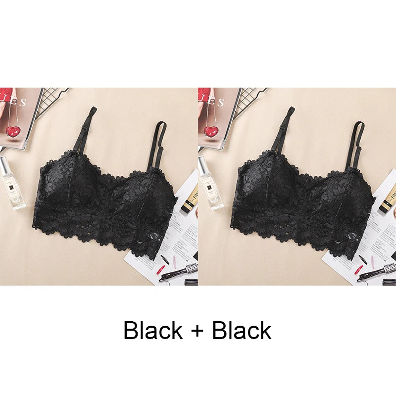 Women’s Push Up Lace Bra – Seamless Sexy Tube Top Lingerie