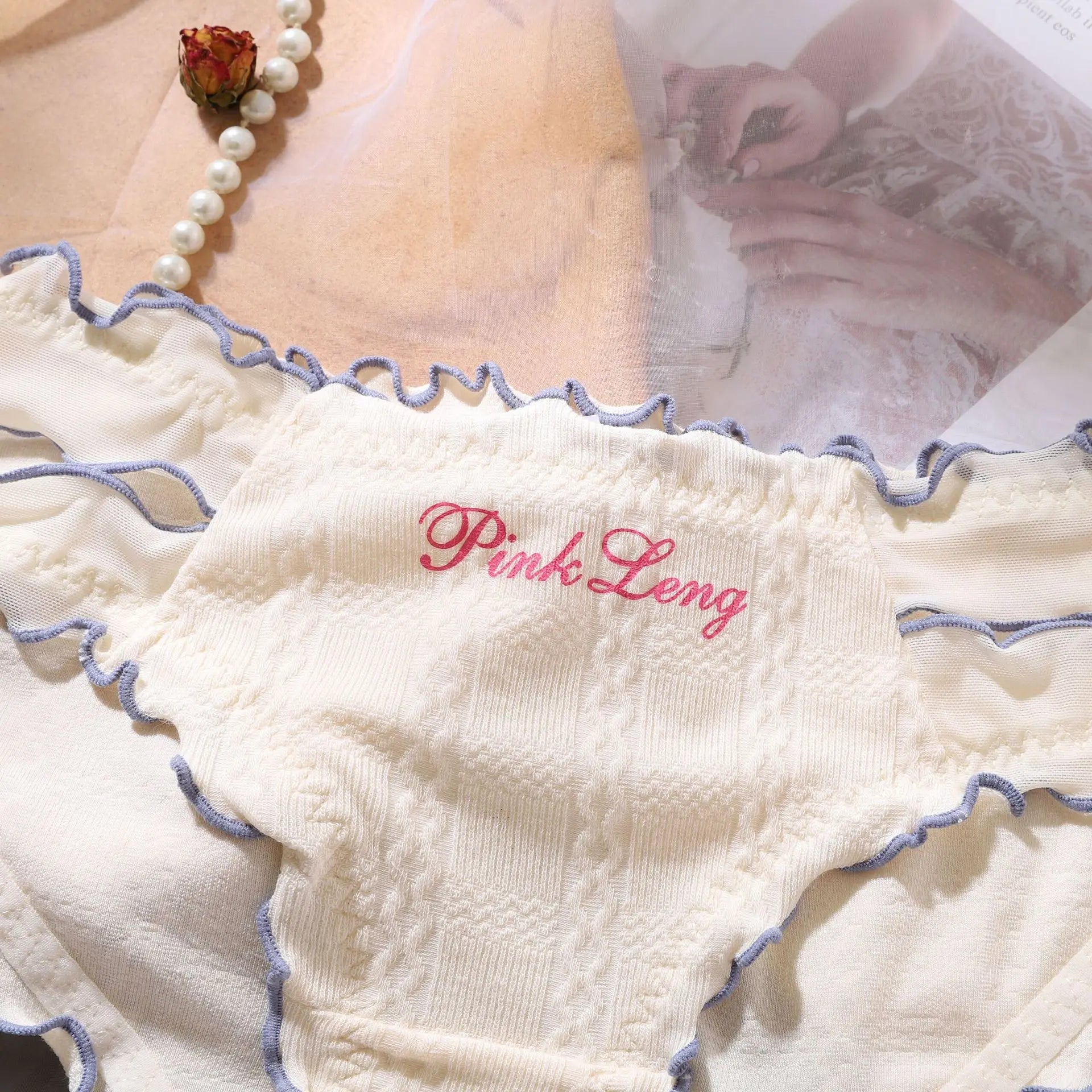 Women’s Ribbed Mid-Waist Panties – Breathable Comfortable Underwear