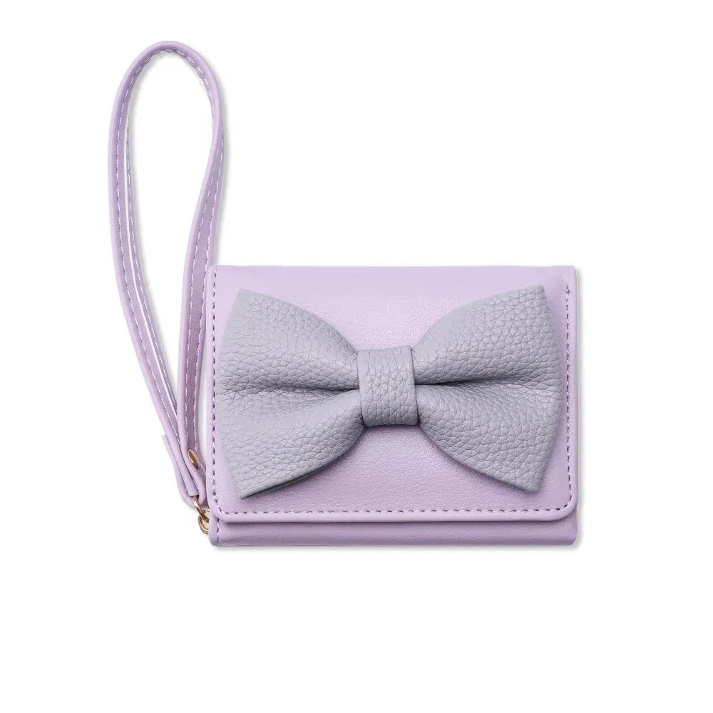 Cute Bow Mini Wallet – Small Tri-Fold Card Holder for Girls