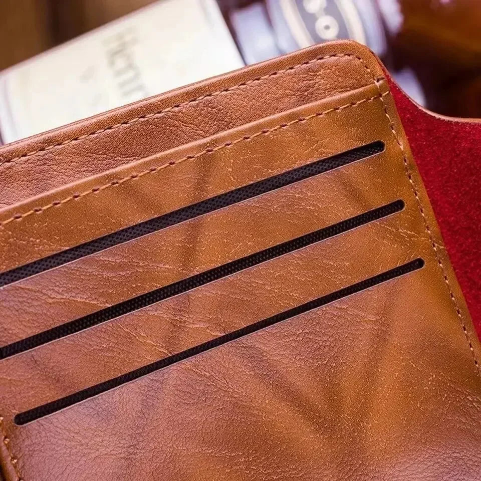 Men’s $100 Dollar Pattern Leather Wallet – Photo & Card Holder