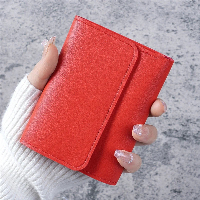 Women Short Wallet – Cute PU Leather Coin Purse Card Holder