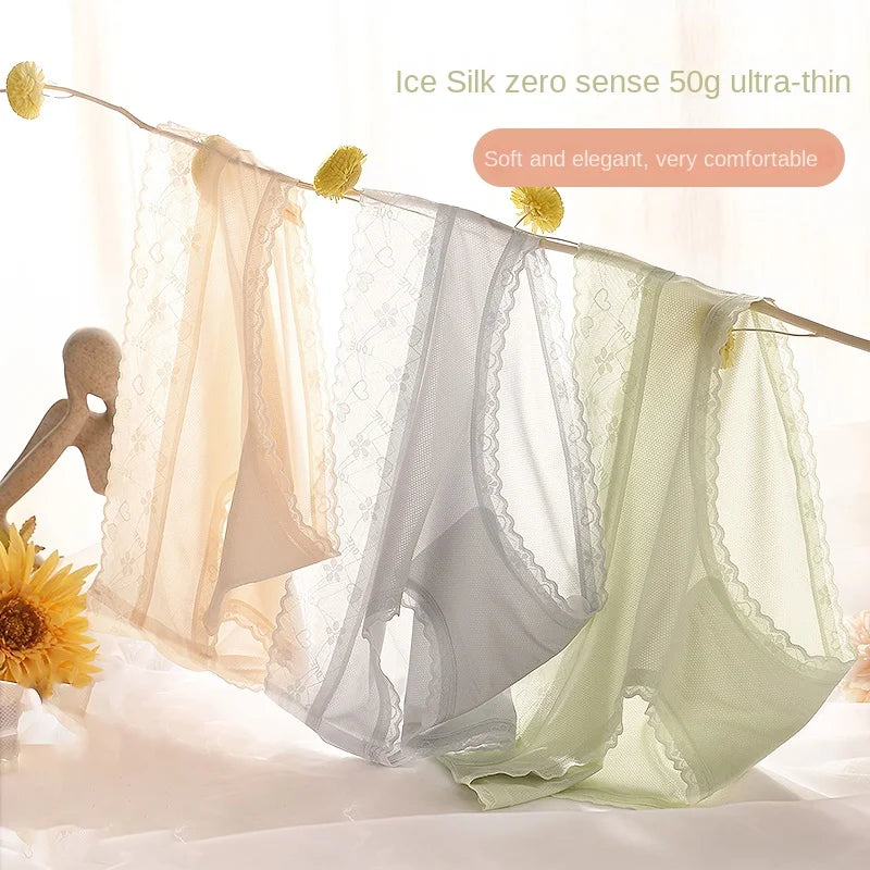 Women Sexy Lace Panties – Ultra Thin Breathable Seamless Briefs