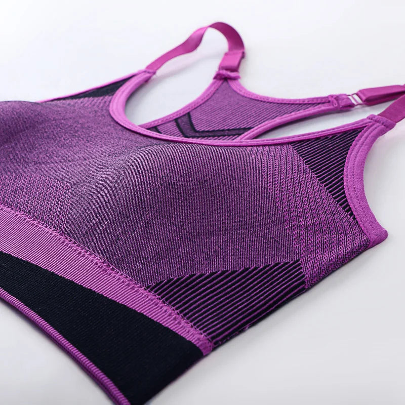 Women Breathable Padded Sports Bra – Shockproof Gym Yoga Bra