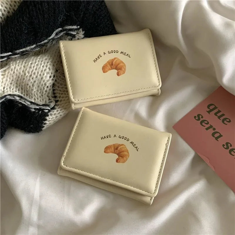 Korean Butter Toast Wallet – Cute Milk Yellow Coin Purse for Women