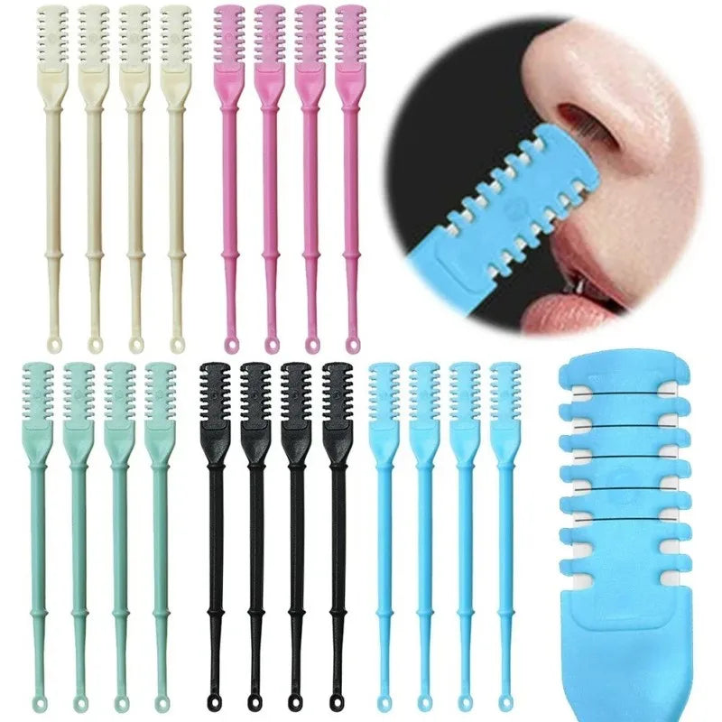 Manual Nose Hair Trimmer Set – Double Head Painless Nostril Hair Remover