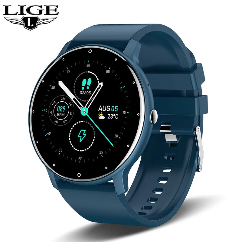 LIGE Bluetooth Call Smart Watch – Full Touch Waterproof Fitness Tracker for Android & iOS