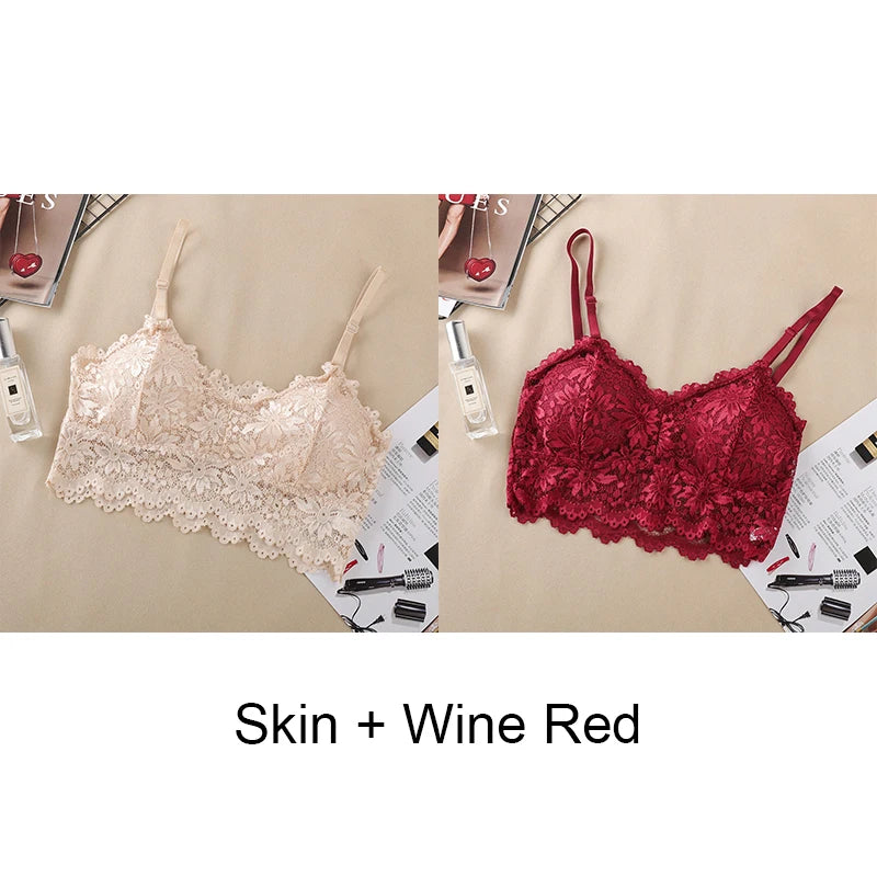 Women’s Push Up Lace Bra – Seamless Sexy Tube Top Lingerie