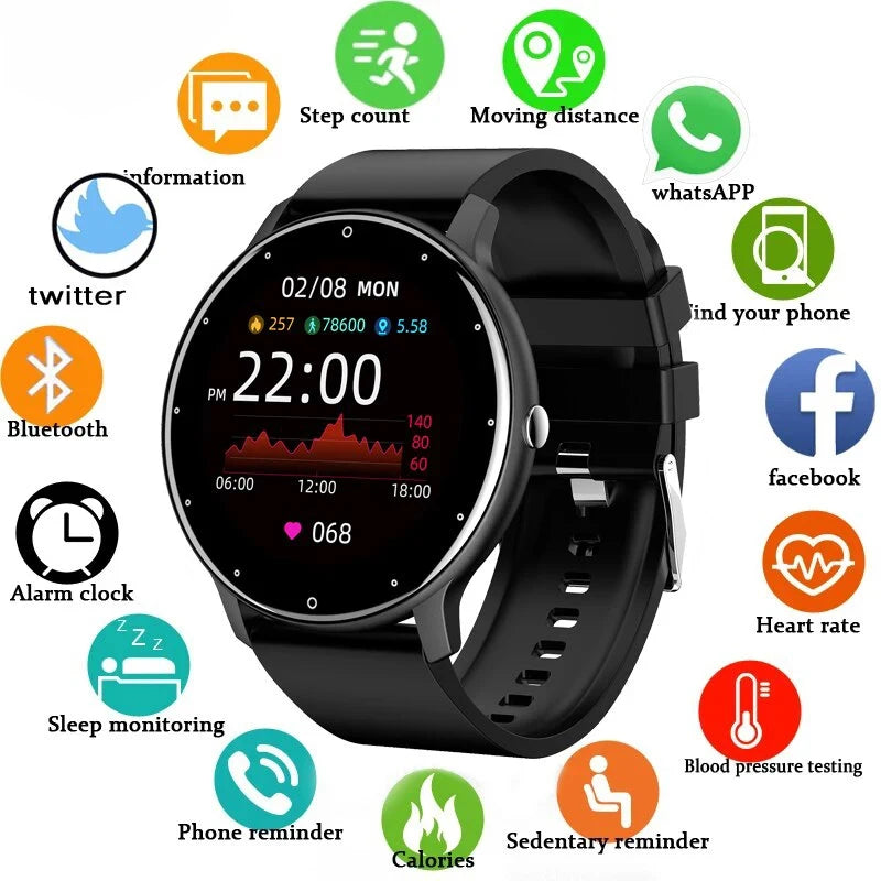 LIGE Bluetooth Call Smart Watch – Full Touch Waterproof Fitness Tracker for Android & iOS