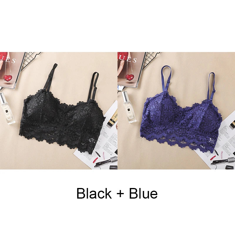 Women’s Push Up Lace Bra – Seamless Sexy Tube Top Lingerie