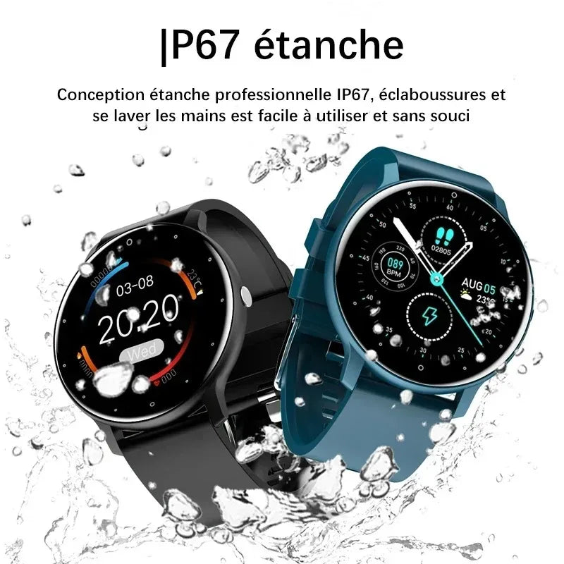 2026 Men's Smart Watch – Full Touch Fitness Tracker, IP67 Waterproof, Android & iOS