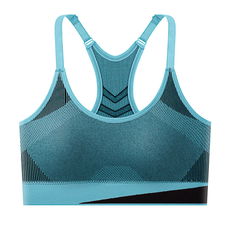 Women Breathable Padded Sports Bra – Shockproof Gym Yoga Bra