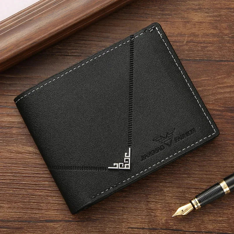 Men’s Casual Leather Wallet – Slim Bifold Card & ID Holder