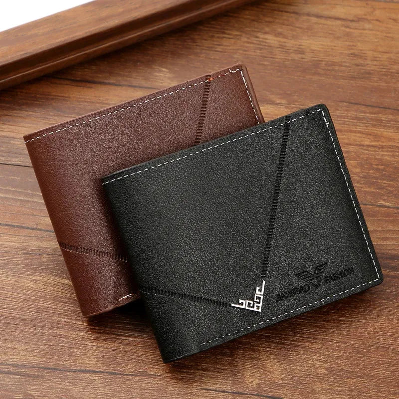 Men’s Casual Leather Wallet – Slim Bifold Card & ID Holder