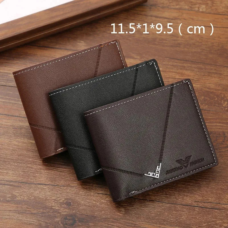 Men’s Casual Leather Wallet – Slim Bifold Card & ID Holder