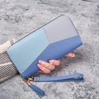 Women Fashion PU Leather Zipper Wallet Long Card Holder Purse