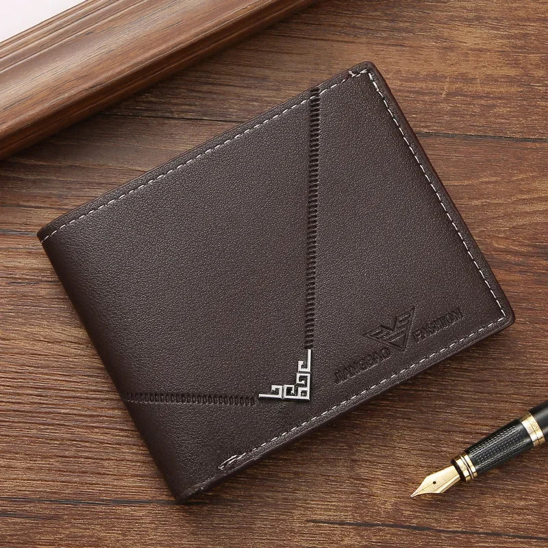 Men’s Casual Leather Wallet – Slim Bifold Card & ID Holder