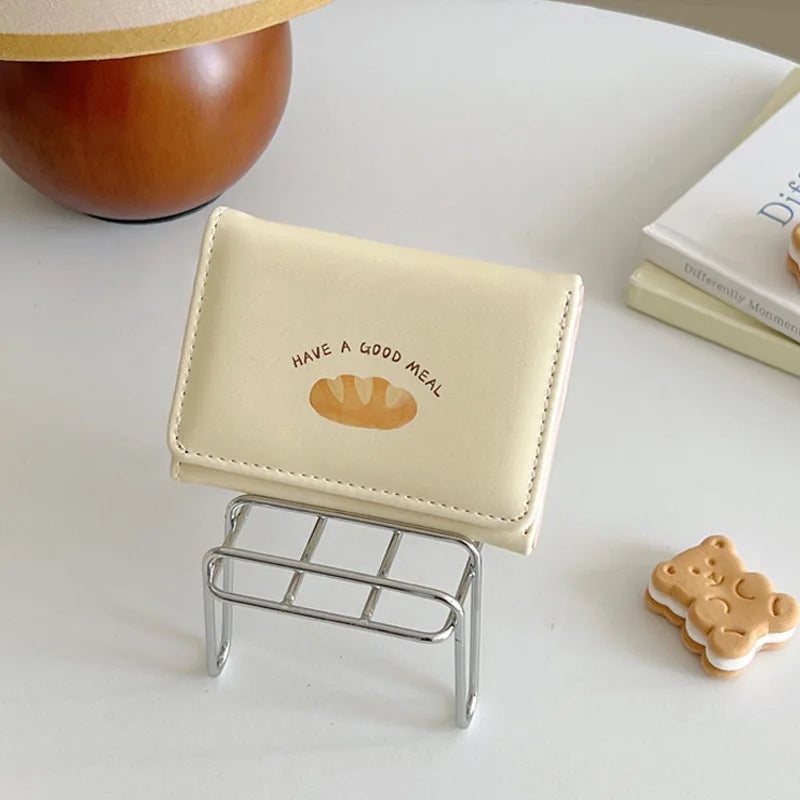 Korean Butter Toast Wallet – Cute Milk Yellow Coin Purse for Women