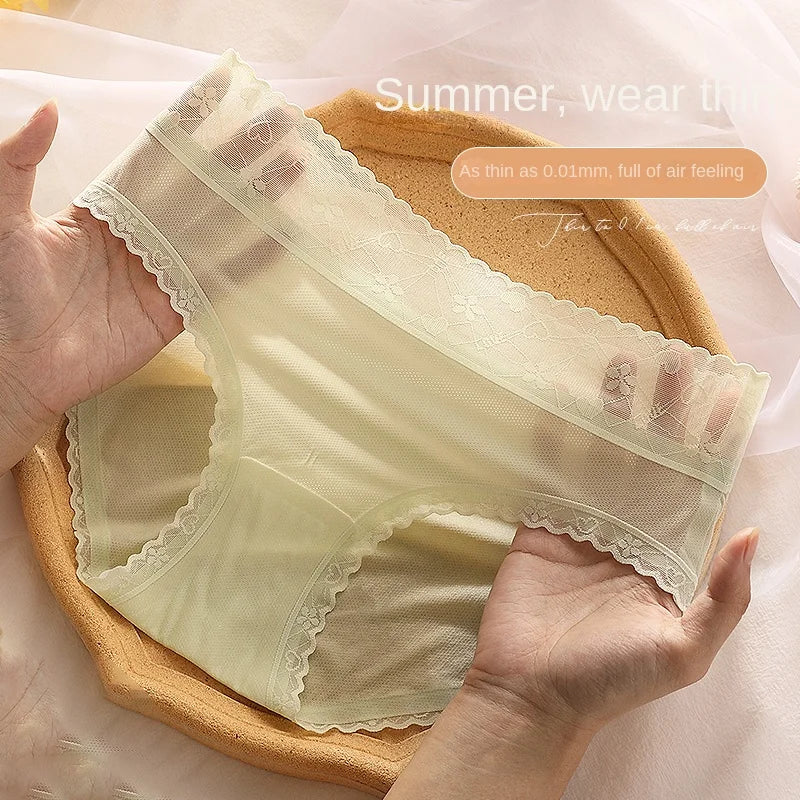 Women Sexy Lace Panties – Ultra Thin Breathable Seamless Briefs
