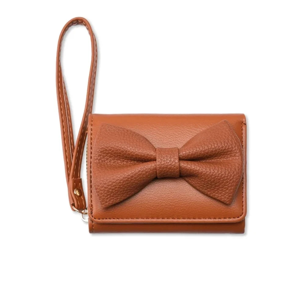 Cute Bow Mini Wallet – Small Tri-Fold Card Holder for Girls