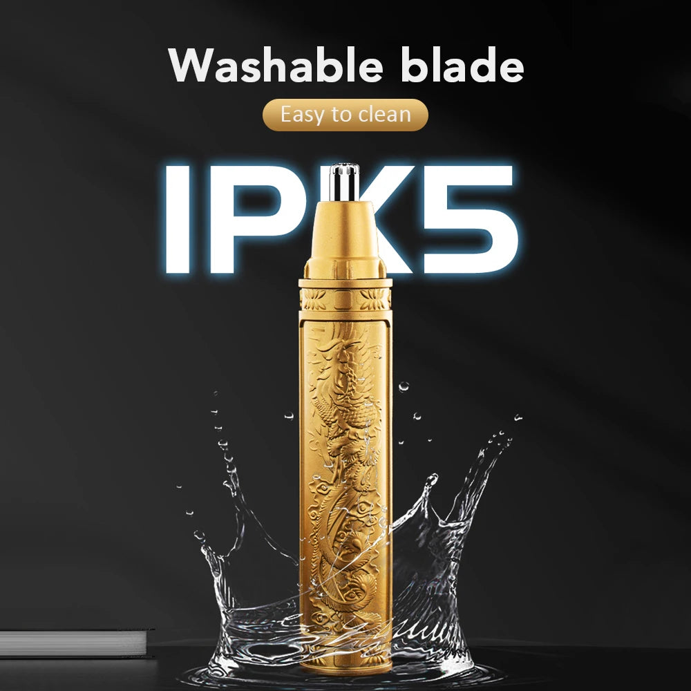 Men’s 360° Electric Ear & Nose Hair Trimmer – Precision Facial Clipper