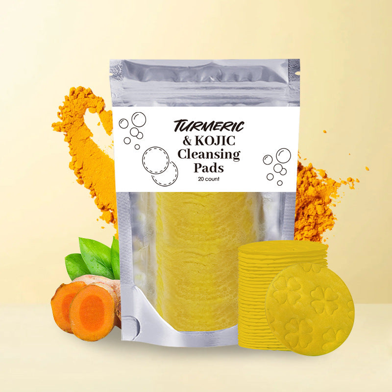 Turmeric Cleansing Pads – Exfoliating Facial Sponges for Pores & Oil Control