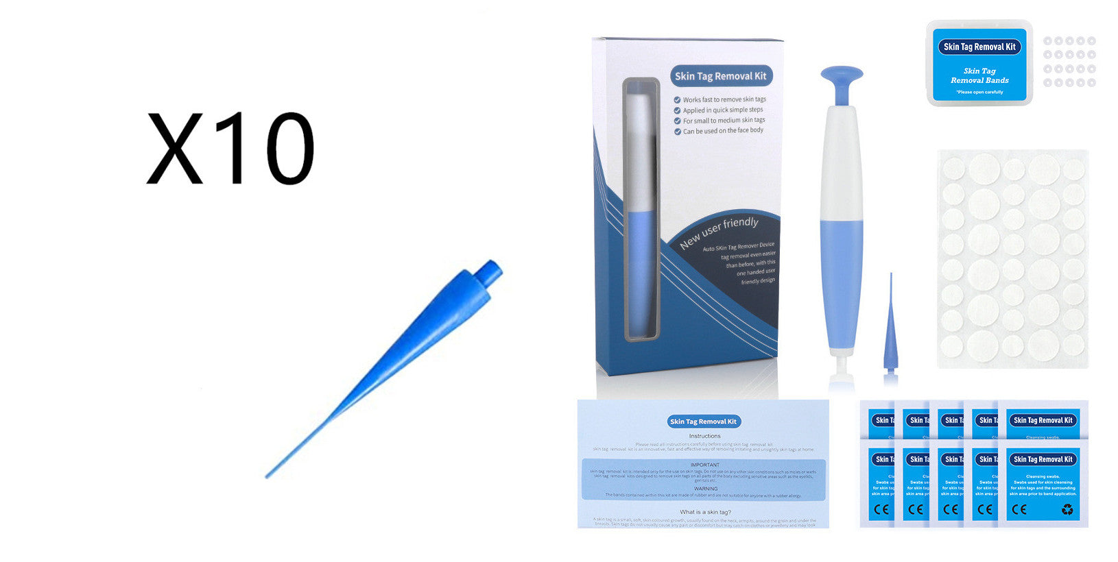 Skin Tag Removal Kit – Home Use Mole & Wart Remover Tool, Easy Clean Micro Band Skin Care Device
