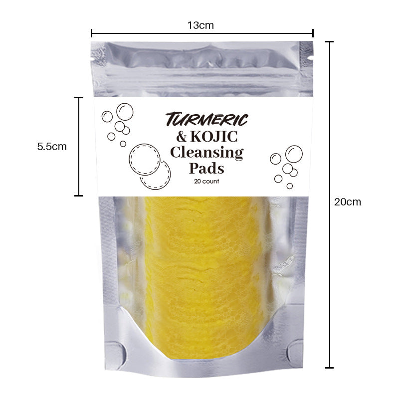 Turmeric Cleansing Pads – Exfoliating Facial Sponges for Pores & Oil Control